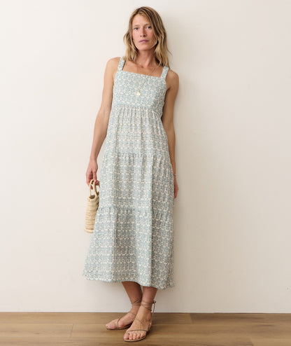 Midi dress on a hanger in store