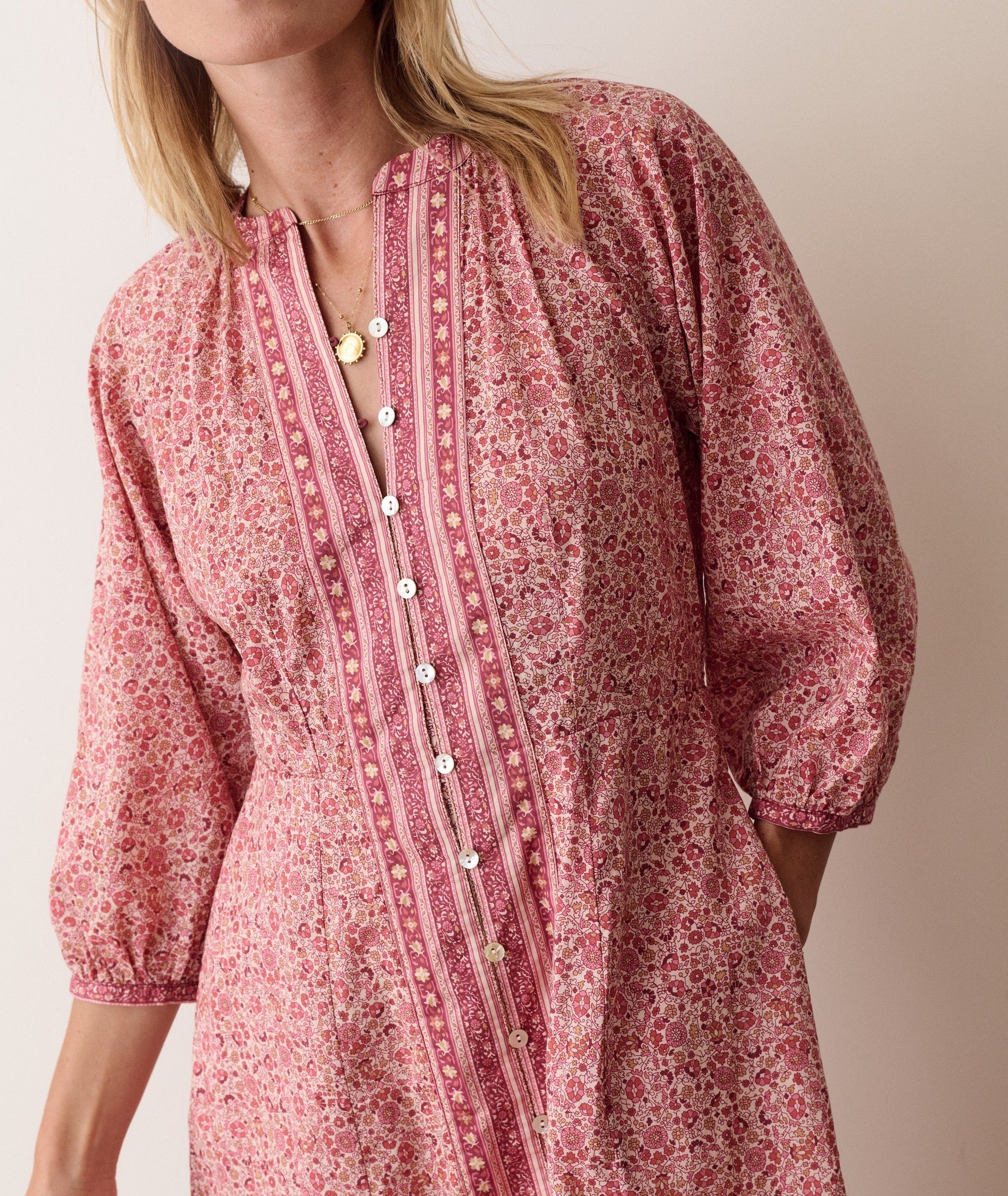 Maxi dress on a hanger in store