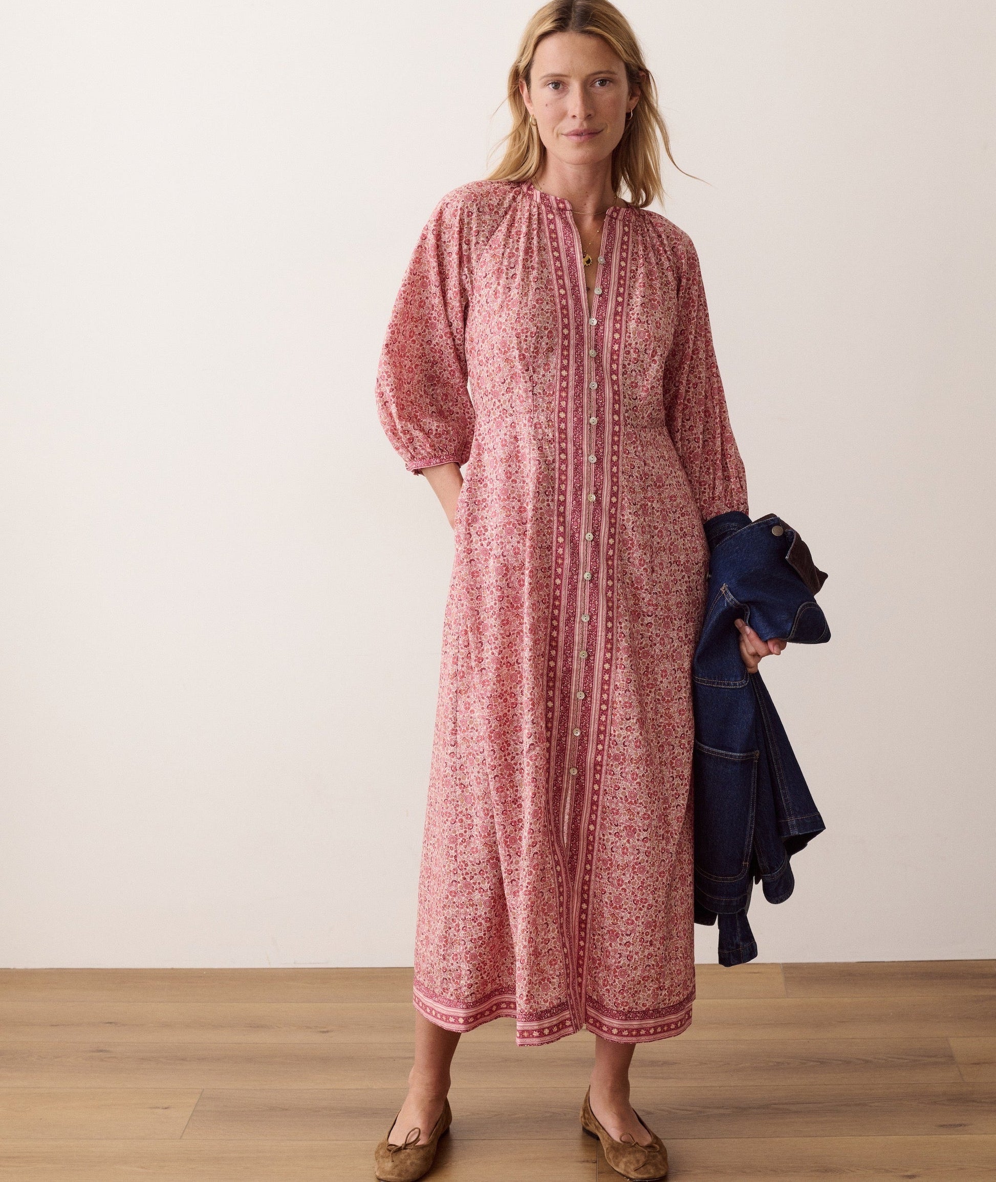Maxi dress on a hanger in store