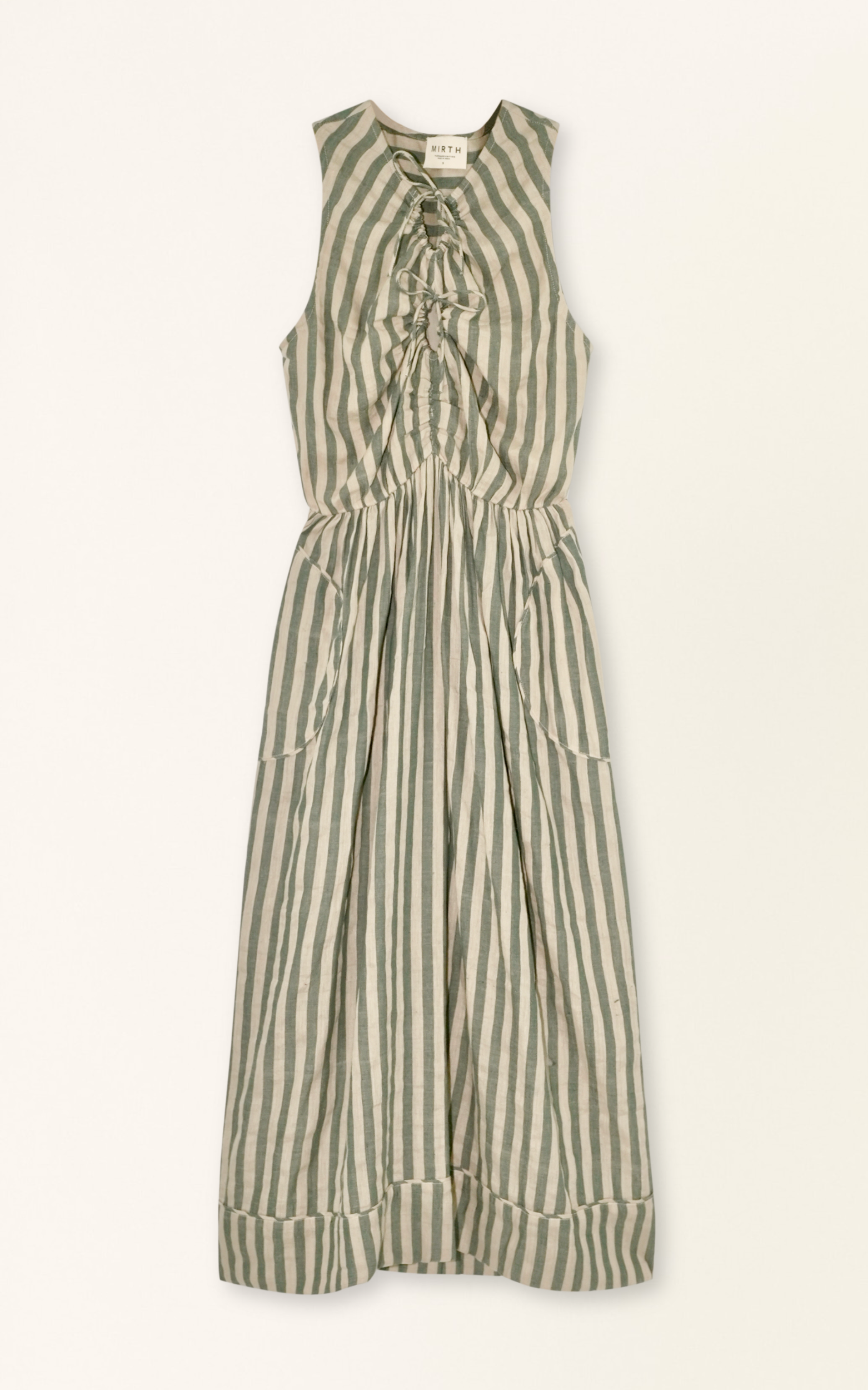 Cotton maxi dress on a hanger in store