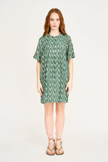 Cotton short dress on a hanger in store