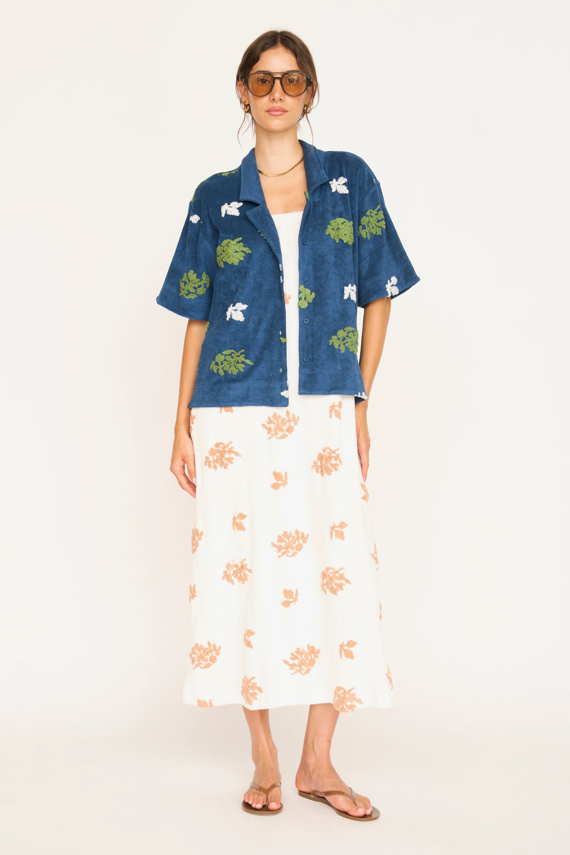 Terry maxi dress on a hanger in store